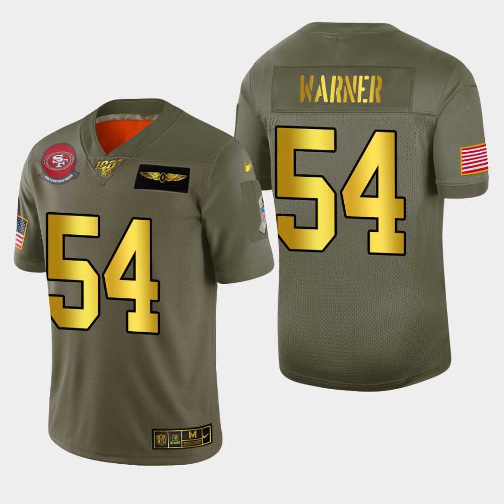 Nike 49ers 54 Fred Warner 2019 Olive Gold Salute To Service 100th Season Limited Jersey Dyin,We sell and wholesale Nike 49ers 54 Fred Warner 2019 Olive Gold Salute To Service 100th Season Limited Jersey Dyin on line form chian!